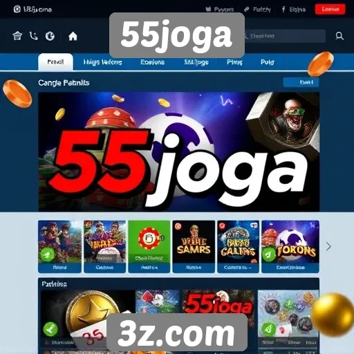 Explorando a interface do site 55joga